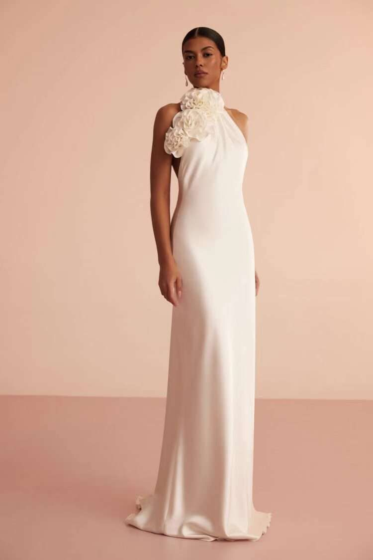 Isabel Floral Applique Gown