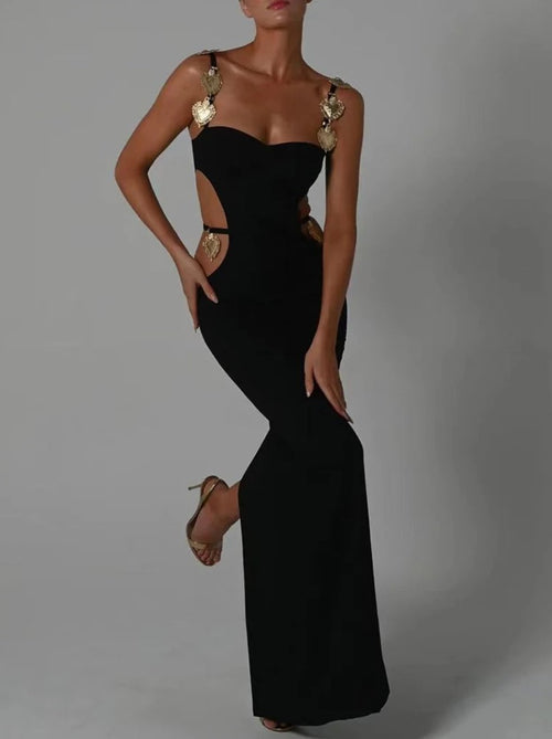 Amalfi Linen Dress Black - Twin Archives