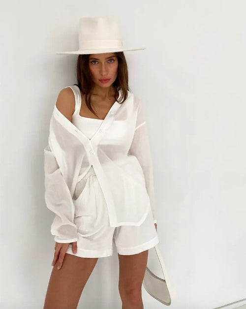 White Akumal Cover Up Two Piece Set - Twin Archives