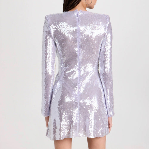 Lilac Sequin Mini Dress