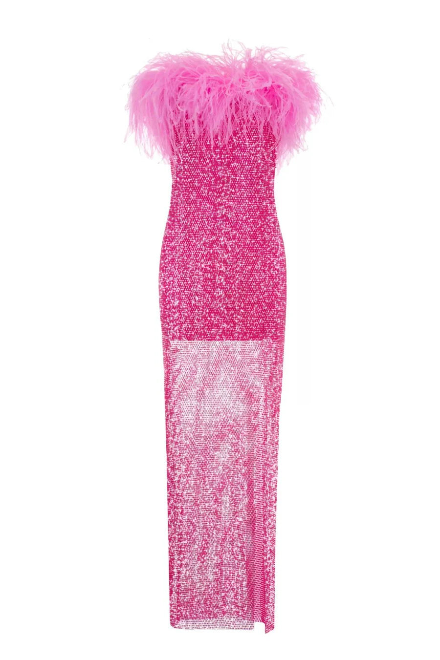 Midnight Mirage Embellished Sequin Slit Dress