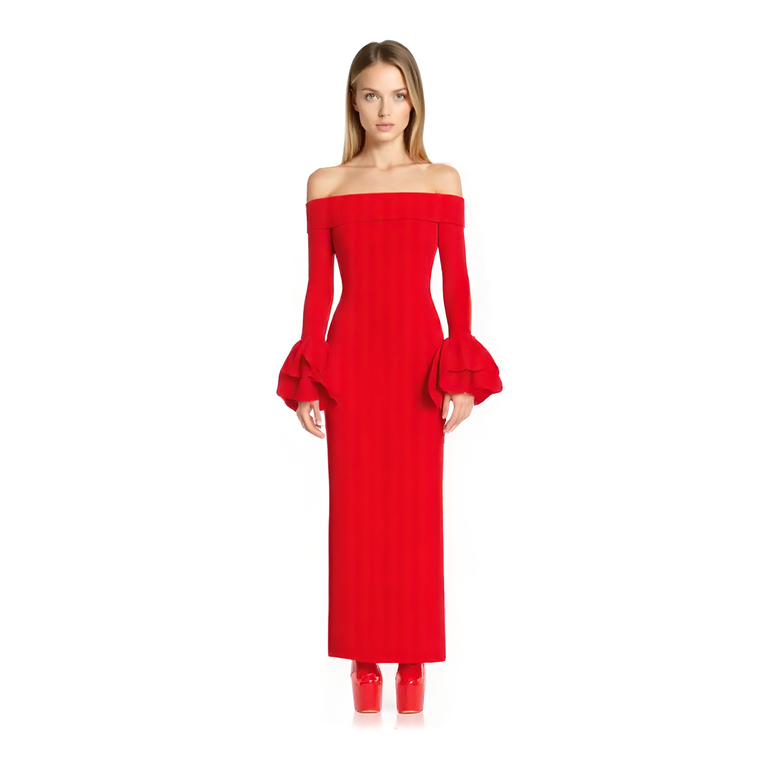 Talia Puff-cuff Maxi Dress