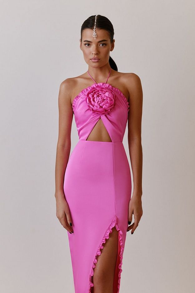 Jovani 67841 Ruffle Evening Dress Pink