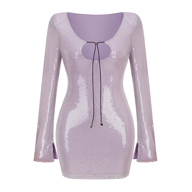 Solaria Mini Ice Lavender Sequin Dress