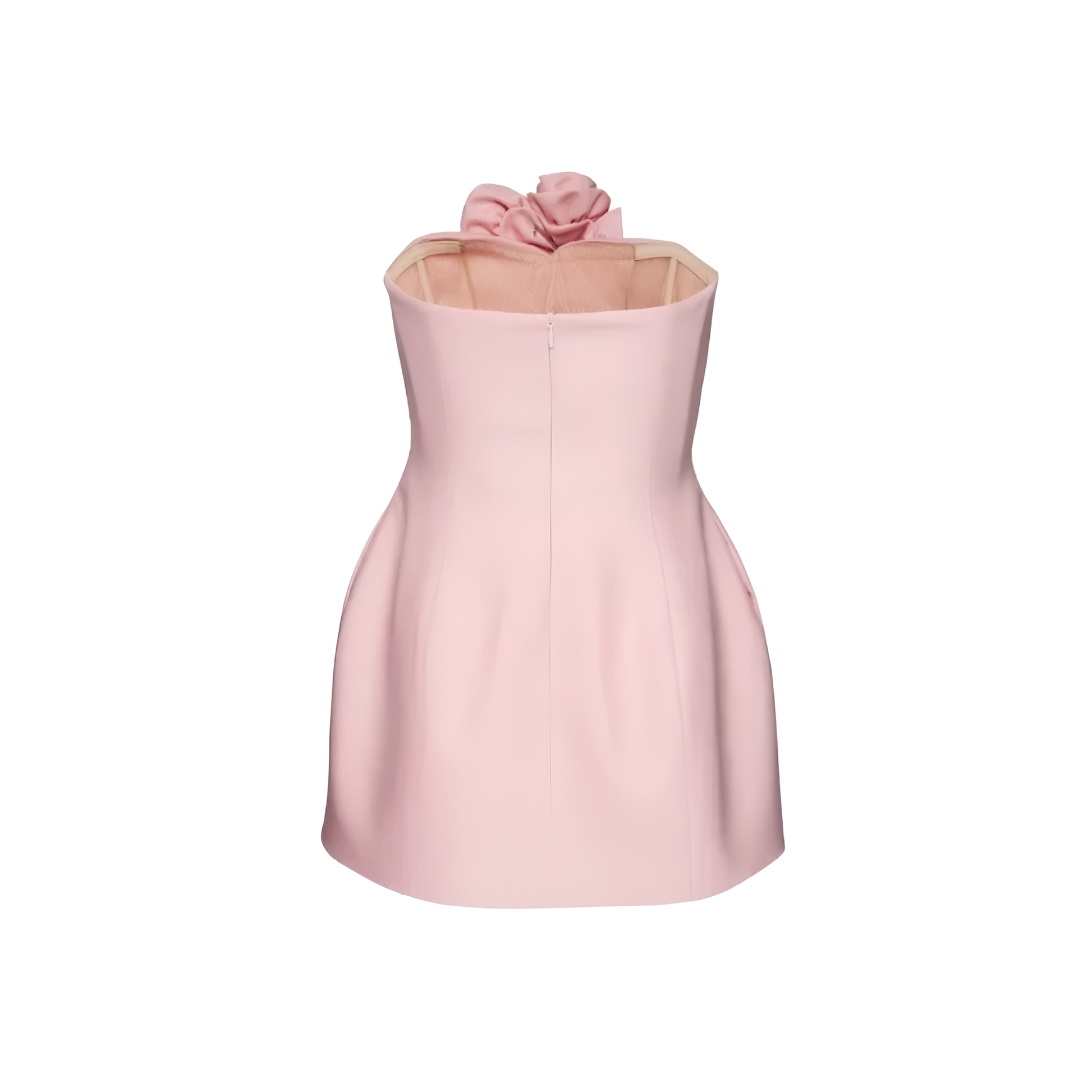 TWIN ARCHIVES FLORAL-APPLIQUÉ MINIDRESS PINK