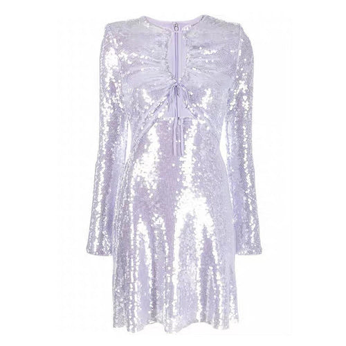 Lilac Sequin Mini Dress