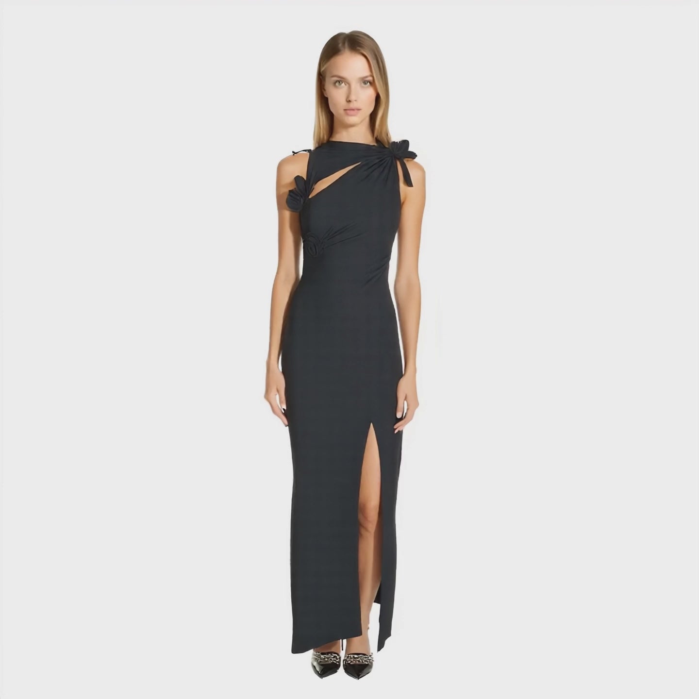 Rose Petal Euphoria Gown Black