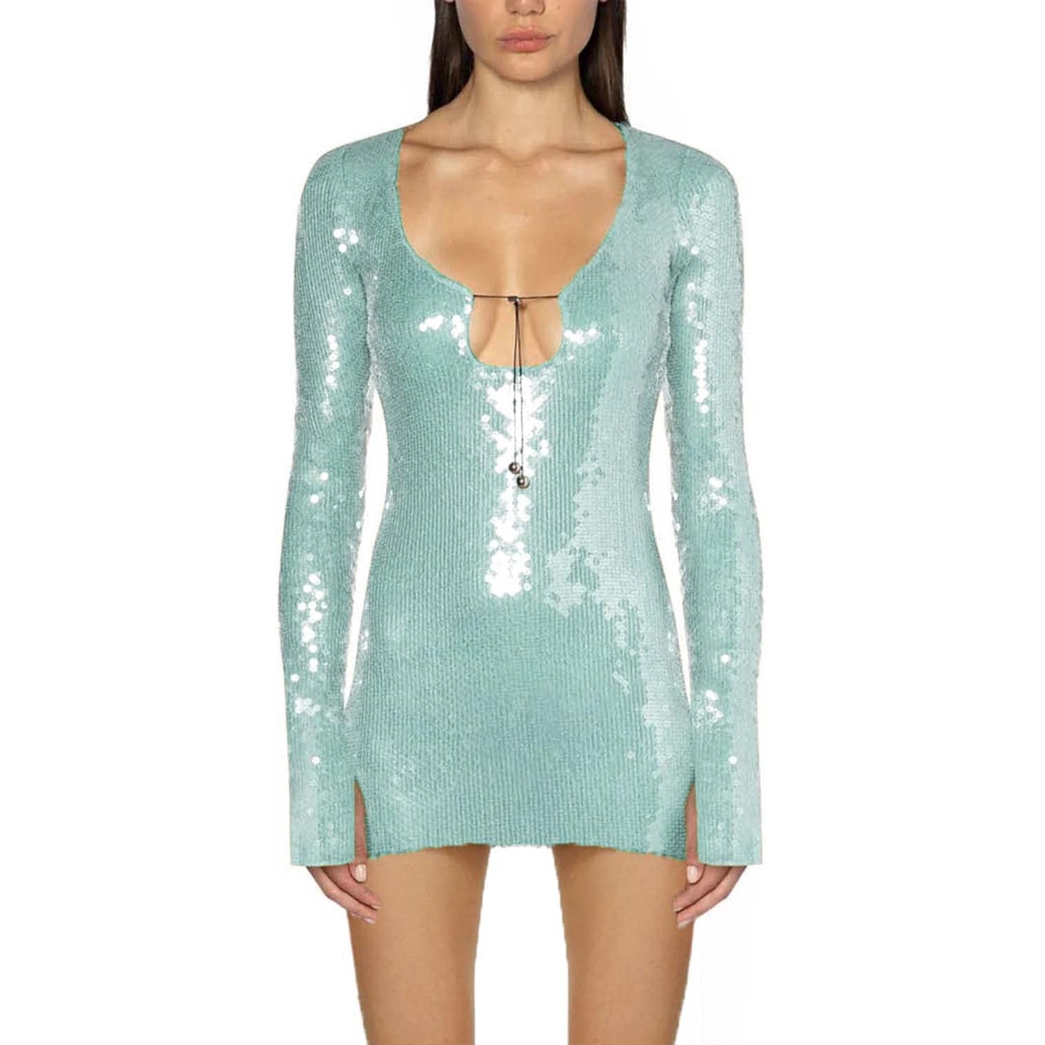 SOLARIA MINI DRESS IN ICE SEQUIN - Twin Archives